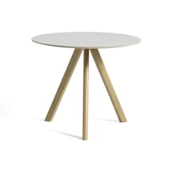 Tables À Manger^Hay Table Cph20 Ronde Chene Clair Huile & Linoleum - Creme