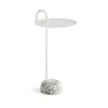 Tables Basses & D'Appoint^Hay Table D'Appoint Bowler En Acier Et Granit - Blanc Creme