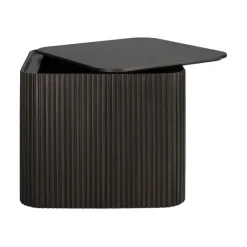 Tables Basses & D'Appoint^Ethnicraft Table D'Appoint Carree Roller Max En Acajou - Marron