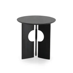 Tables Basses & D'Appoint^Ethnicraft Table D'Appoint Cove En Teck Noir Verni - O 50 Cm
