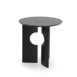 Tables Basses & D'Appoint^Ethnicraft Table D'Appoint Cove En Teck Noir Verni - O 50 Cm