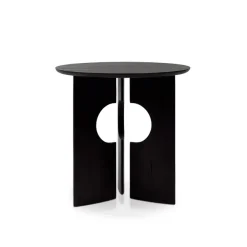 Tables Basses & D'Appoint^Ethnicraft Table D'Appoint Cove En Teck Noir Verni - O 50 Cm