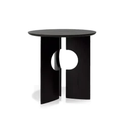 Tables Basses & D'Appoint^Ethnicraft Table D'Appoint Cove En Teck Noir Verni - O 50 Cm