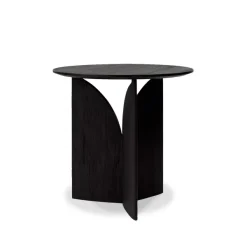 Tables Basses & D'Appoint^Ethnicraft Table D'Appoint Fin En Teck Noir Verni - O 50 Cm