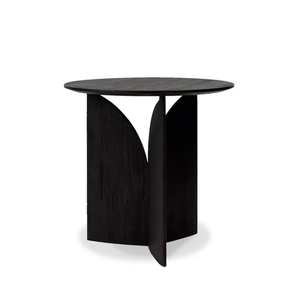 Tables Basses & D'Appoint^Ethnicraft Table D'Appoint Fin En Teck Noir Verni - O 50 Cm