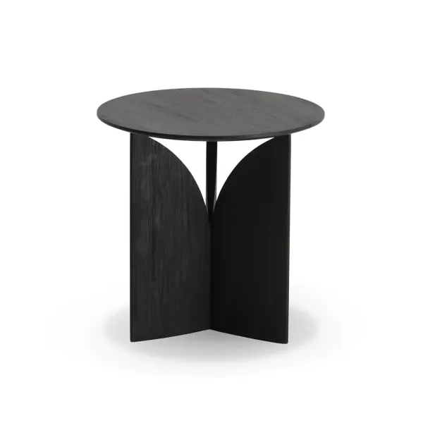 Tables Basses & D'Appoint^Ethnicraft Table D'Appoint Fin En Teck Noir Verni - O 50 Cm