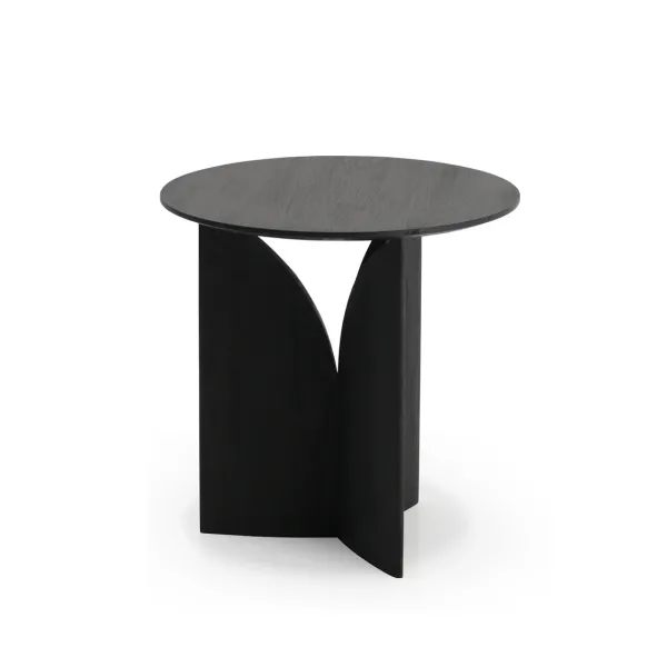 Tables Basses & D'Appoint^Ethnicraft Table D'Appoint Fin En Teck Noir Verni - O 50 Cm