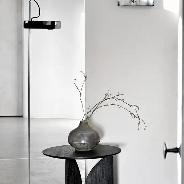 Tables Basses & D'Appoint^Ethnicraft Table D'Appoint Fin En Teck Noir Verni - O 50 Cm