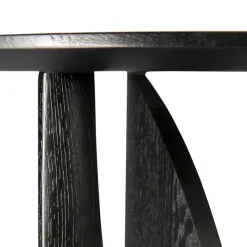 Tables Basses & D'Appoint^Ethnicraft Table D'Appoint Geometric En Chene Noir Verni - O 51 X H 50 Cm