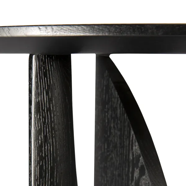 Tables Basses & D'Appoint^Ethnicraft Table D'Appoint Geometric En Chene Noir Verni - O 51 X H 50 Cm