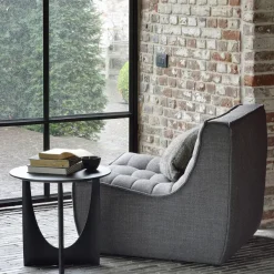 Tables Basses & D'Appoint^Ethnicraft Table D'Appoint Geometric En Chene Noir Verni - O 51 X H 50 Cm