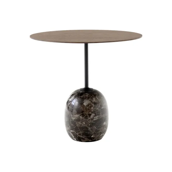 Tables Basses & D'Appoint^And Tradition Table D'Appoint Lato Ln9 Noyer / Marbre Emparador - O 50 Cm