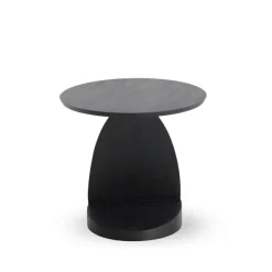 Tables Basses & D'Appoint^Ethnicraft Table D'Appoint Oblic En Teck Noir Verni - O 52 Cm