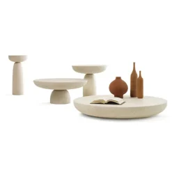 Tables Basses & D'Appoint^MOGG Table D'Appoint Olo - O 30 X H 61 Cm - Ivoire