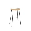 Chaises^Muuto Tabouret De Bar Fiber Tabouret Tube Noir + Assise Ocre
