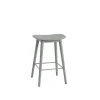 Chaises^Muuto Tabouret De Comptoir Fiber Pieds Bois Vert + Assise Vert