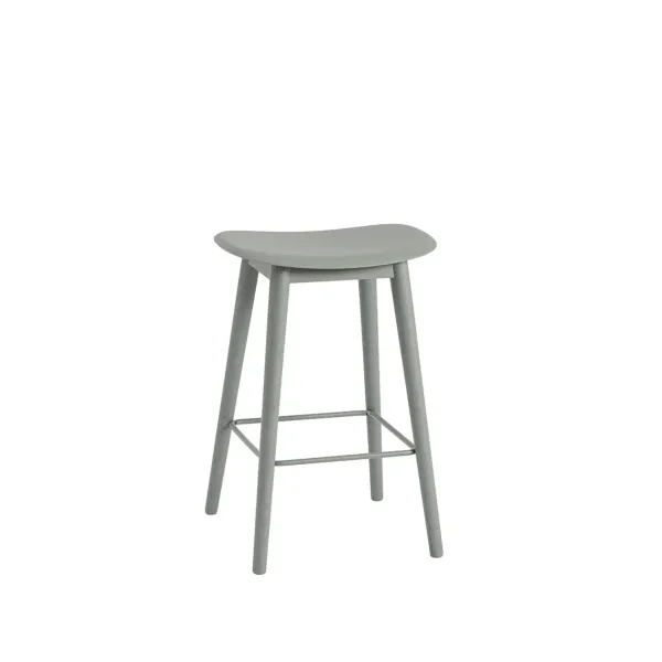 Chaises^Muuto Tabouret De Comptoir Fiber Pieds Bois Vert + Assise Vert