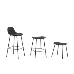 Chaises^Muuto Tabouret De Comptoir Fiber Tube Noir