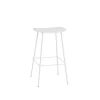 Chaises^Muuto Tabouret Fiber Tube Blanc + Assise Blanc