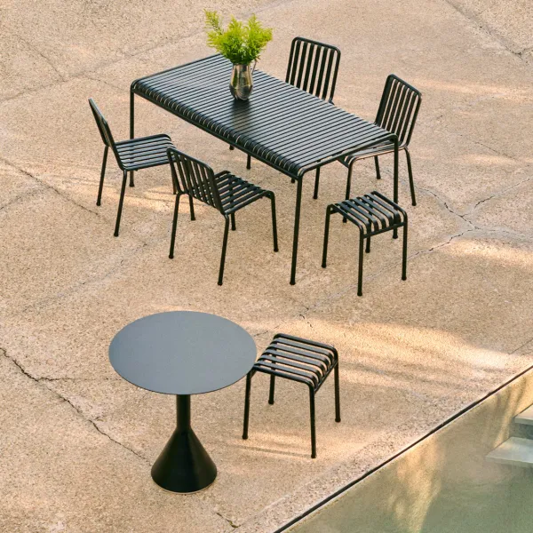 Chaises^Hay Tabouret Palissade En Acier Poudre - Anthracite