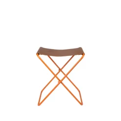 Chaises^Broste Copenhagen Tabouret Pliant Nola Cuir Et Fer - 39 X 31 X 45 Cm - Pumpkin Orange
