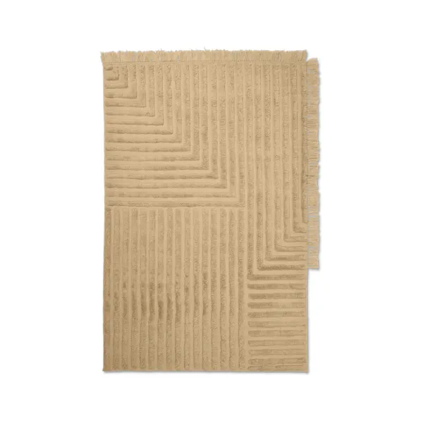 Tapis^Ferm Living Tapis Crease En Laine Plissee - 160 X 250 Cm - Sable Clair