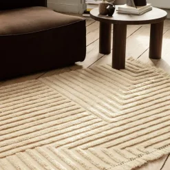 Tapis^Ferm Living Tapis Crease En Laine Plissee - 160 X 250 Cm - Sable Clair