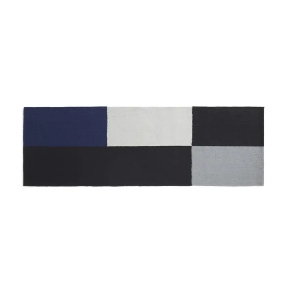 Tapis^Hay Tapis Ethan Cook Flat Works - 80 X 250 Cm - Noir Bleu