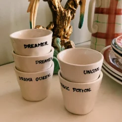 Tasses & Mugs^Sélectionné par Fleux Tasse Expresso Drama Queen - Blanc