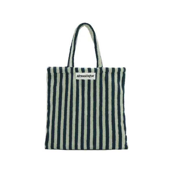 Sacs & Cabas^Sélectionné par Fleux Totebag A Rayures - Sea Foam & Deep Teal