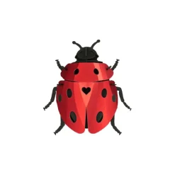 Art Mural^Assembli Trophee Origami Coccinelle Lady Lovebug - Rouge Ruby
