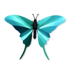 Art Mural^Assembli Trophee Origami Papillon Swordtail - Vert Caribeen