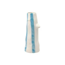 Vases^F&H Vase A Bec Et Cils En Gres - Bleu