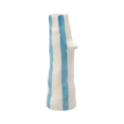 Vases^F&H Vase A Bec Et Cils En Gres - Bleu