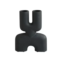 Vases^101 Copenhagen Vase Cobra Double En Ceramique - Noir