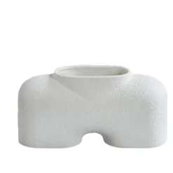 Vases^101 Copenhagen Vase Cobra Fat En Ceramique - Blanc