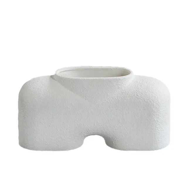 Vases^101 Copenhagen Vase Cobra Fat En Ceramique - Blanc