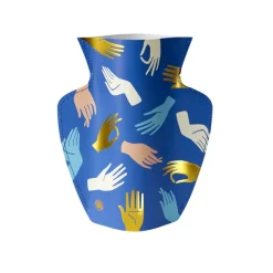 Vases^Octaevo Vase En Papier Hamsa Bleu