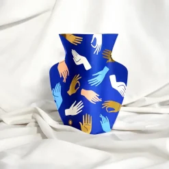 Vases^Octaevo Vase En Papier Hamsa Bleu