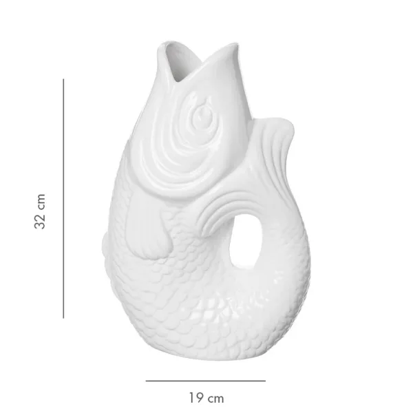 Vases^Sélectionné par Fleux Vase Monsieur Carafon Fish Blanc