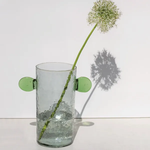 Vases^Sélectionné par Fleux Vase Object Avec Oreilles En Verre Recycle Vert
