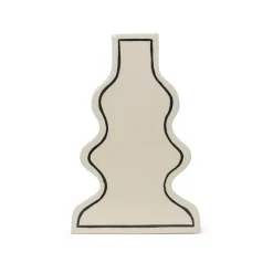 Vases^Ferm Living Vase Paste - Off-White Curvy