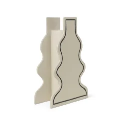 Vases^Ferm Living Vase Paste - Off-White Curvy