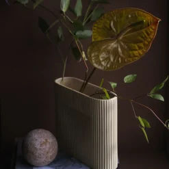 Vases^Muuto Vase Ridge En Faience - H 16,5 Cm Beige