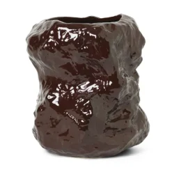 Vases^Ferm Living Vase Tuck En Ceramique Vernissee - Brun