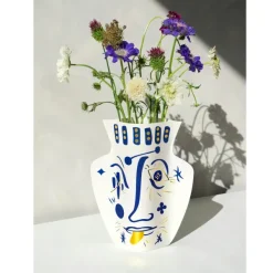 Vases^Octaevo Vase Visage 1 En Papier - Blanc - Jaime Hayon