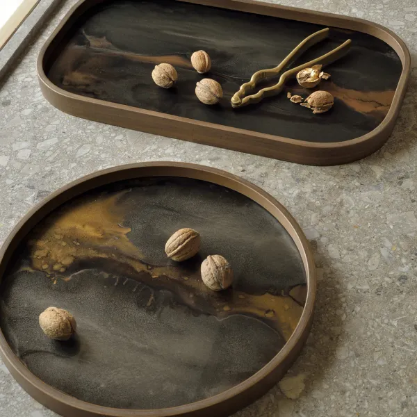 Vide-Poches^Ethnicraft Vide-Poche En Verre - Bronze Organic - 42 X 24 Cm